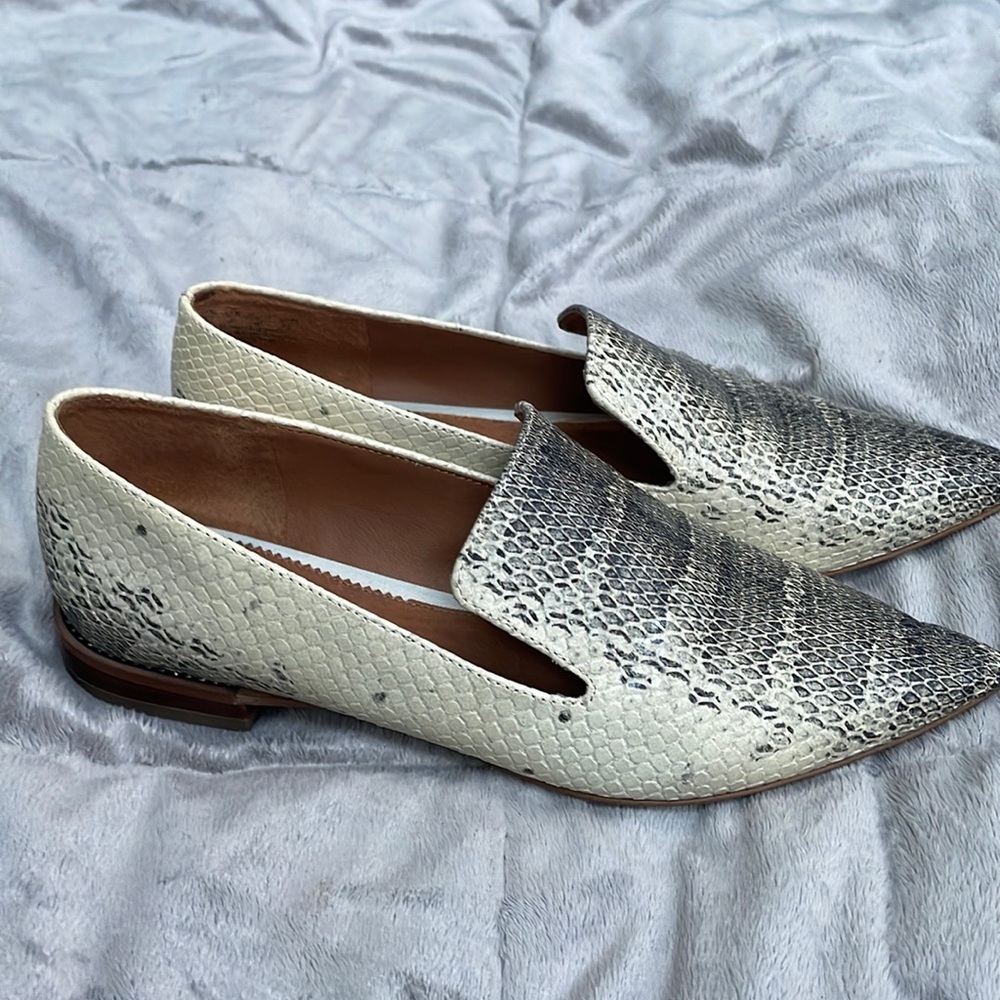 Franco Sarto Snake Pointy Toe Flats